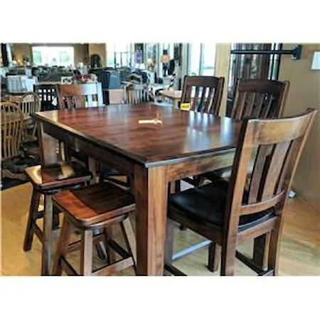 Rectangle Kitchen Table with Wood Block Legs